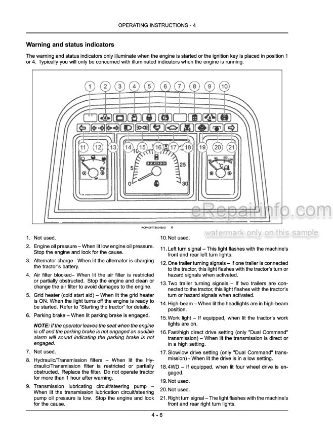 Photo 5 - New Holland TS6020 TS6030 TS6030HC Operators Manual Tractor 84279727
