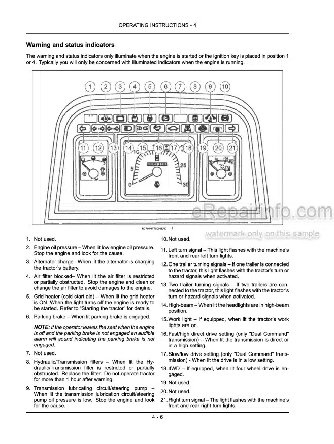 Photo 5 - New Holland TS6020 TS6030 TS6030HC Operators Manual Tractor 84279727
