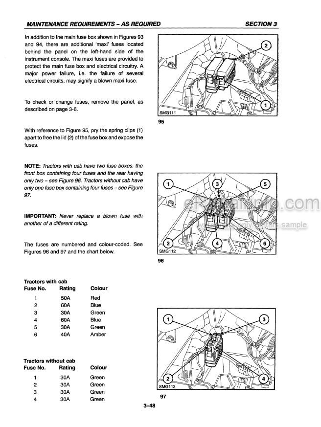 Photo 2 - New Holland TS90 TS100 TS110 Synchro Command Electroshift Operators Manual Tractor 86562959