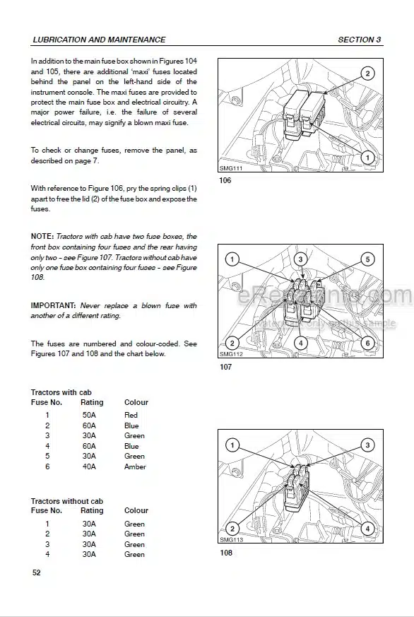 Photo 4 - New Holland TS90 TS100 TS110 TS115 Operators Manual Tractor 6045339100