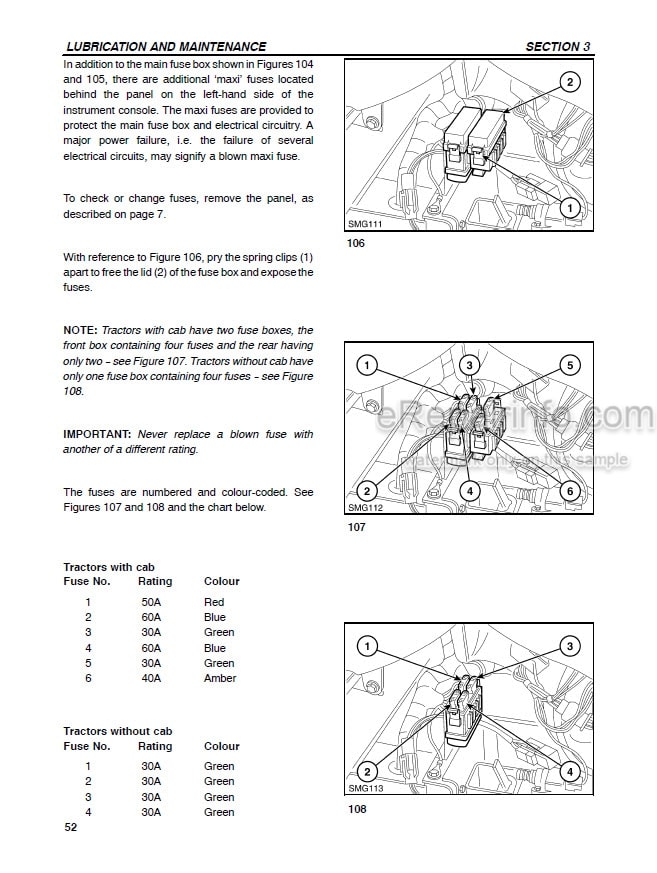 Photo 6 - New Holland TS100A TS110A TS115A TS125A TS135A Operators Manual Tractor 6045351100