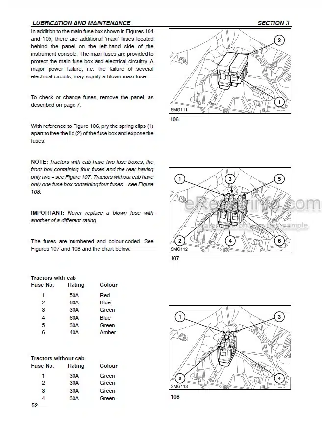 Photo 2 - New Holland TS90 TS100 TS110 TS115 Synchro Command Electroshift Power Shuttle Operators Manual Tractor 86630281