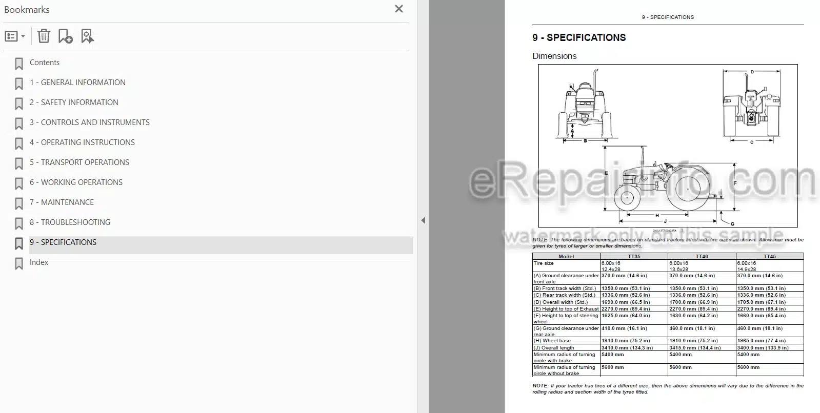 Photo 3 - New Holland TT35 TT40 TT45 Operators Manual Tractor 48013327