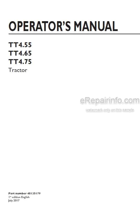 Photo 4 - New Holland TT4.55 TT4.65 TT4.75 Operators Manual Tractor 48135179