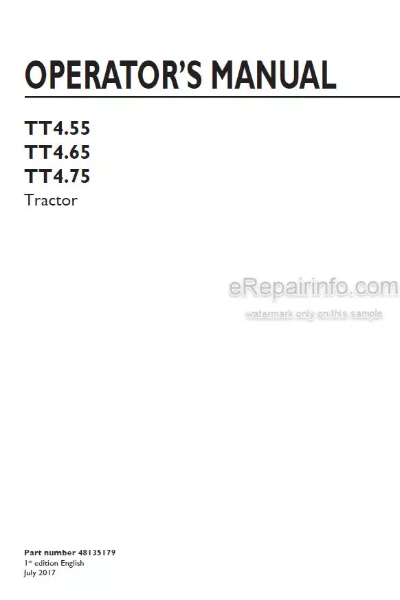 Photo 4 - New Holland TT4.55 TT4.65 TT4.75 Operators Manual Tractor 48135179