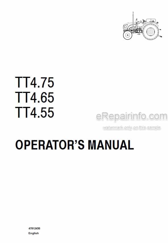 Photo 4 - New Holland TT4.75 TT4.65 T4.55 Operators Manual Tractor 47812450
