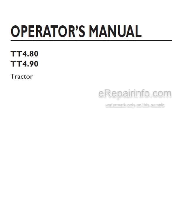 Photo 4 - New Holland TT4.80 TT4.90 Operators Manual Tractor
