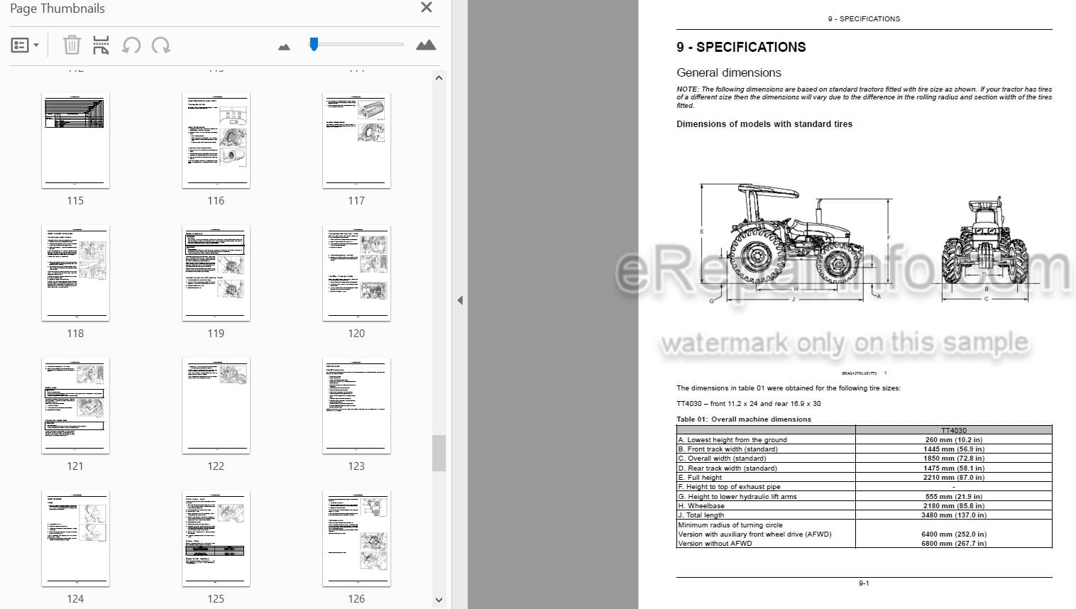 Photo 3 - New Holland TT4030 Operators Manual Tractor 84182060