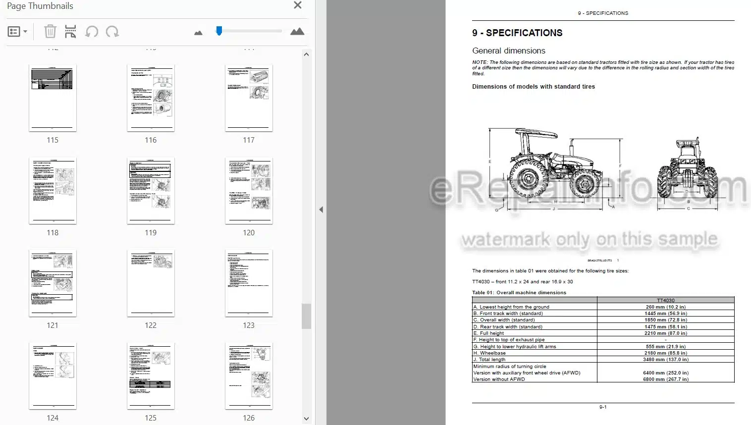 Photo 3 - New Holland TT4030 Operators Manual Tractor 84182060