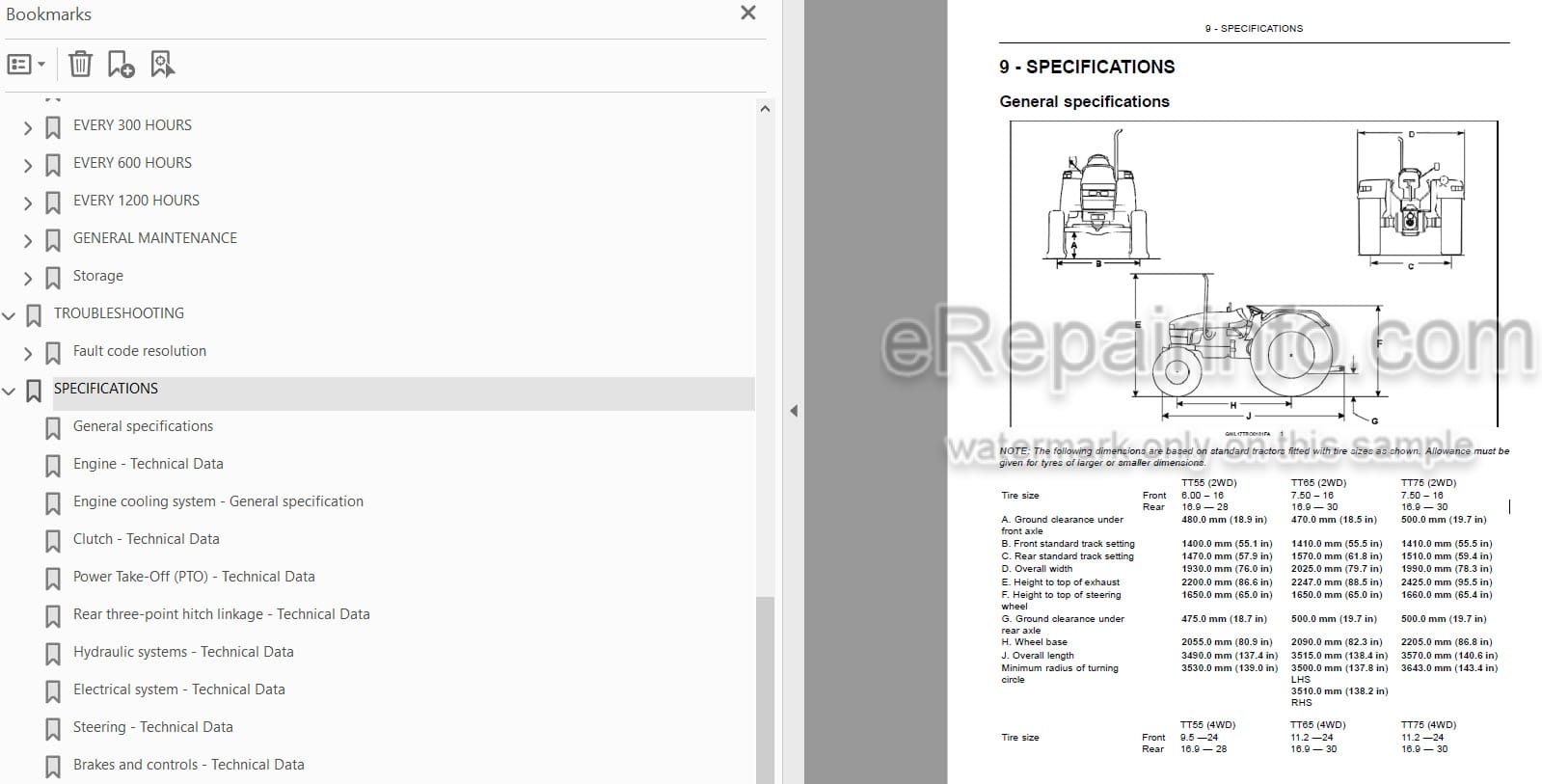 Photo 3 - New Holland TT55 TT65 TT75 Operators Manual Tractor 48135182