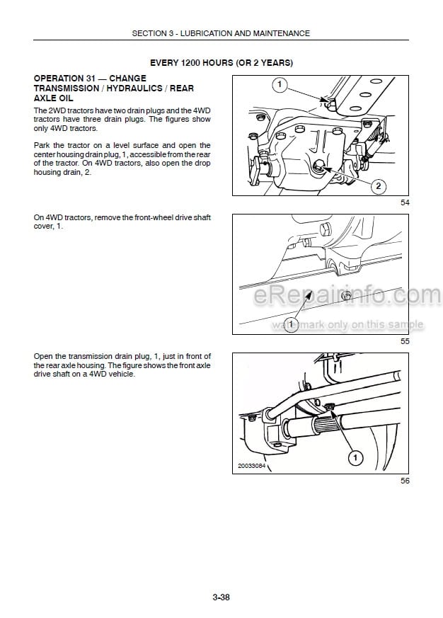 Photo 2 - New Holland TT55 TT75 Operators Manual Tractor