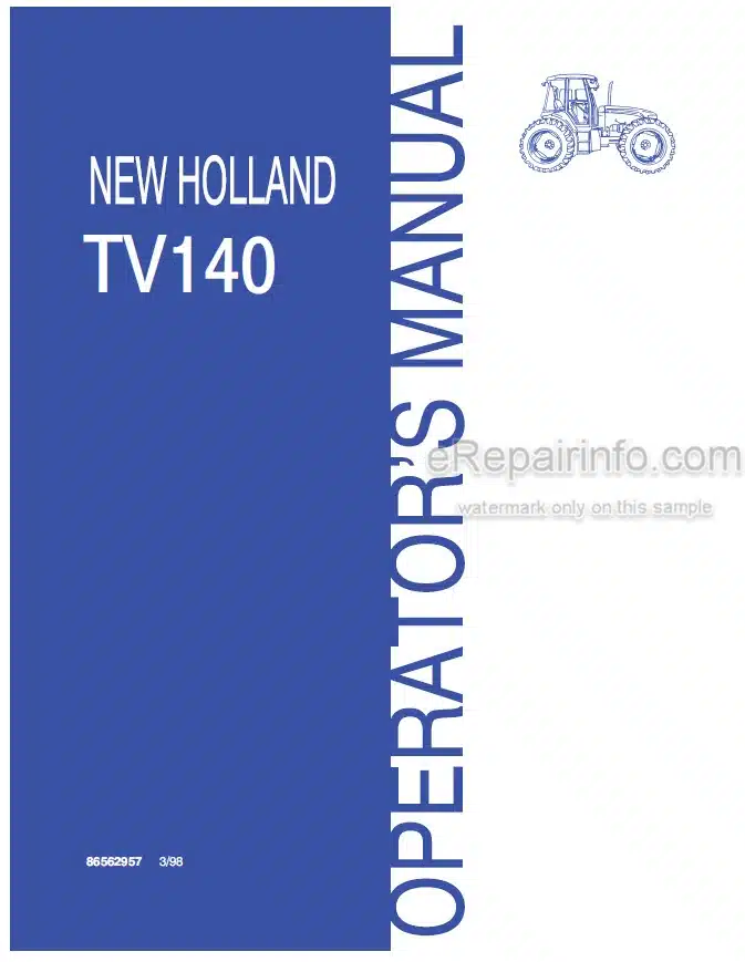 Photo 3 - New Holland TV140 Operators Manual Tractor 86562957