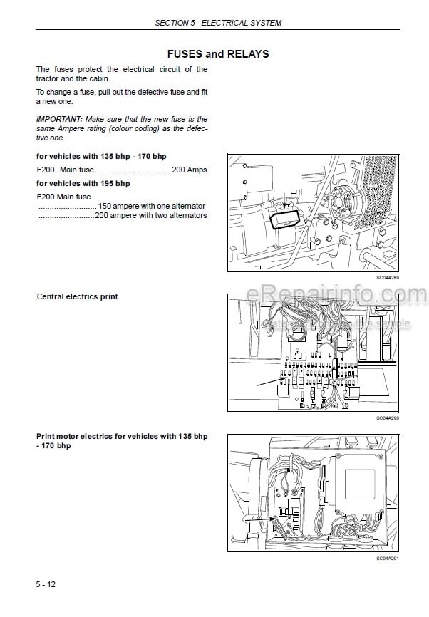 Photo 6 - New Holland TM120 TM130 TM140 TM155 TM175 TM190 Operators Manual Tractor