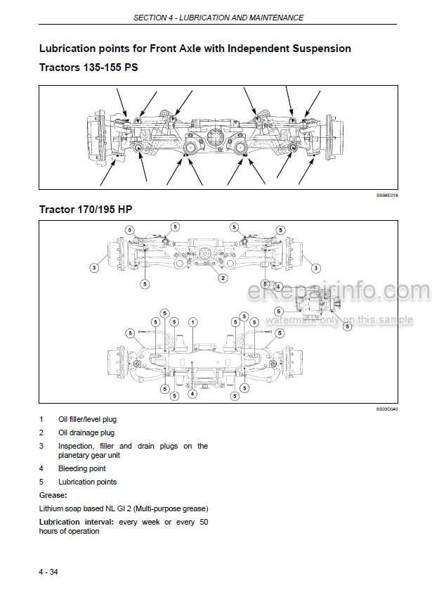 Photo 5 - New Holland TVT135 TVT145 TVT155 TVT170 TVT195 Operators Manual Tractor 6036947100
