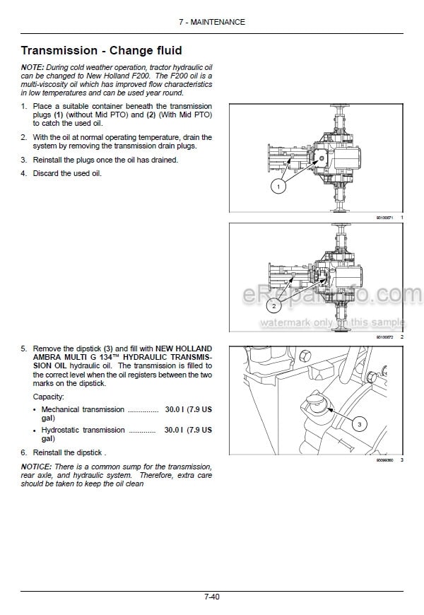 Photo 7 - New Holland TV140 Operators Manual Tractor 86562957