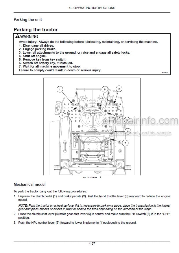 Photo 5 - New Holland Workmaster 35 40 Tier 4B Final Operators Manual Compact Tractor 51485746