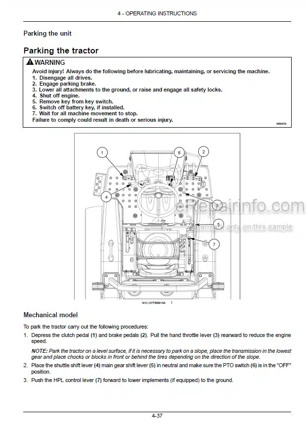 Photo 5 - New Holland Workmaster 35 40 Tier 4B Final Operators Manual Compact Tractor 51485746
