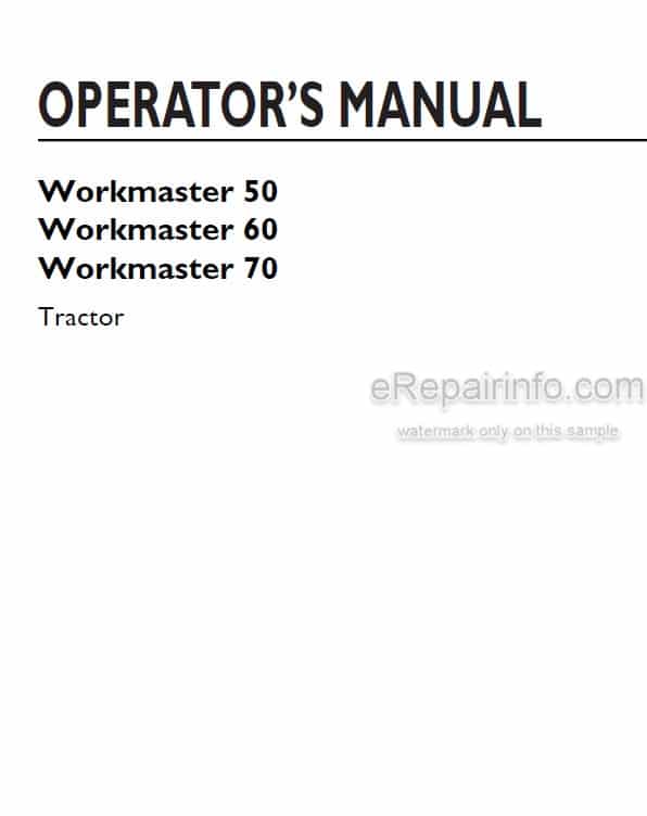 Photo 4 - New Holland Workmaster 50 60 70 Operators Manual Tractor