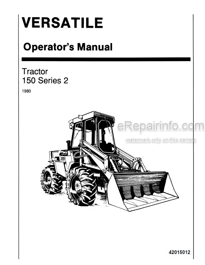 Photo 3 - Versatile 150 Series 2 Operators Manual Tractor 42015012