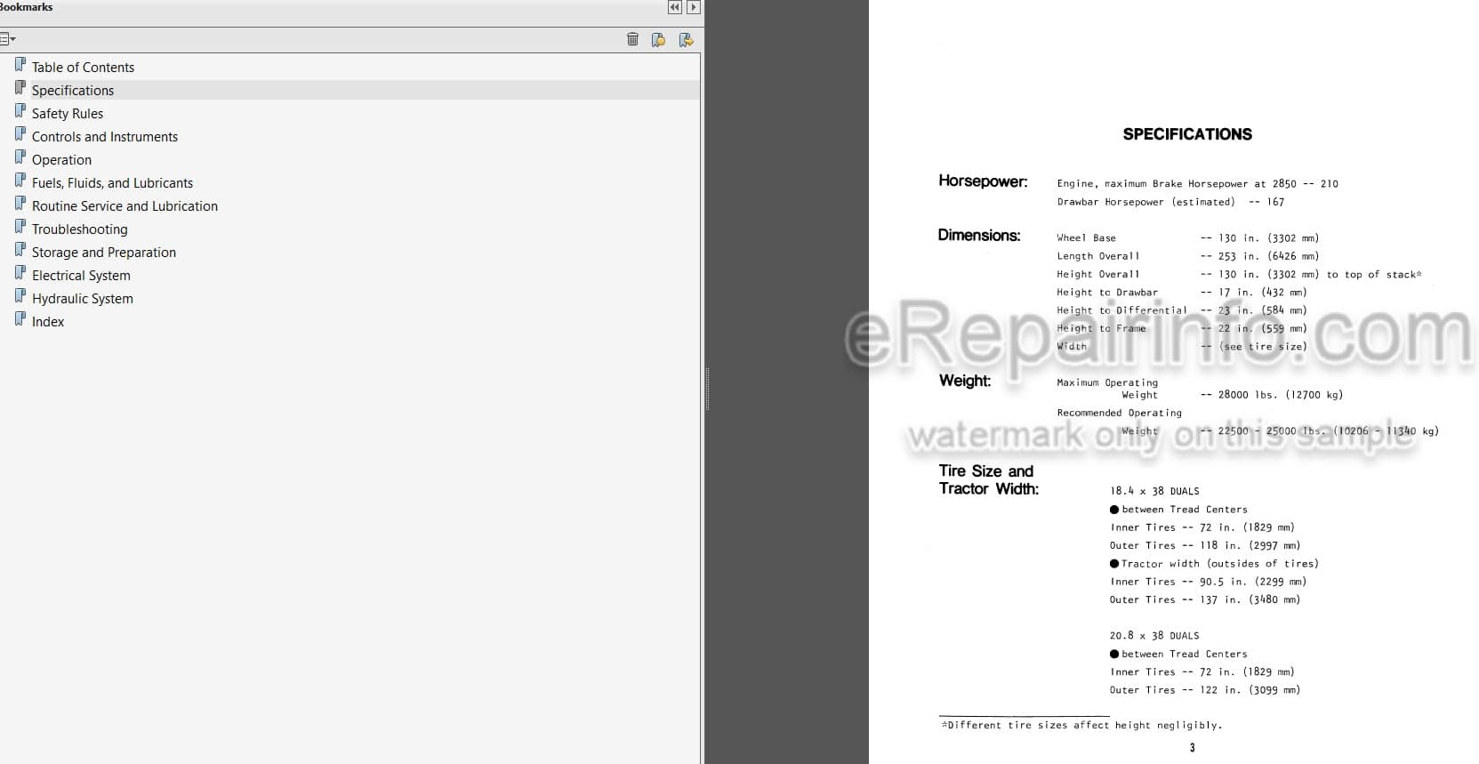 Photo 3 - Versatile 700 Operators Manual 4WD Tractor 42070030