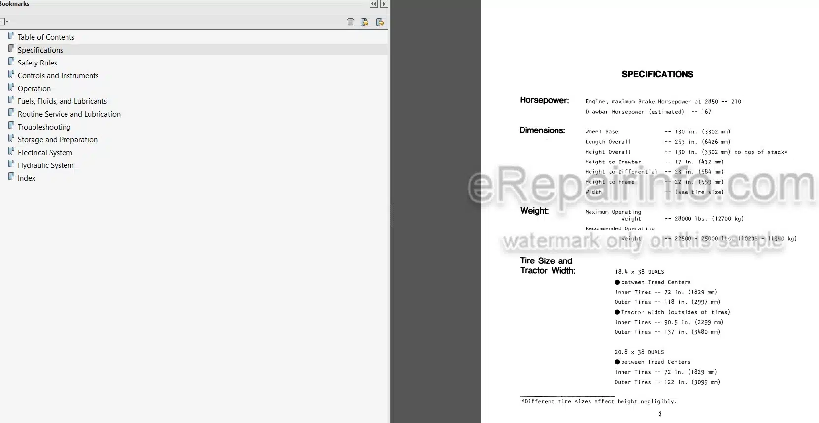 Photo 3 - Versatile 700 Operators Manual 4WD Tractor 42070030
