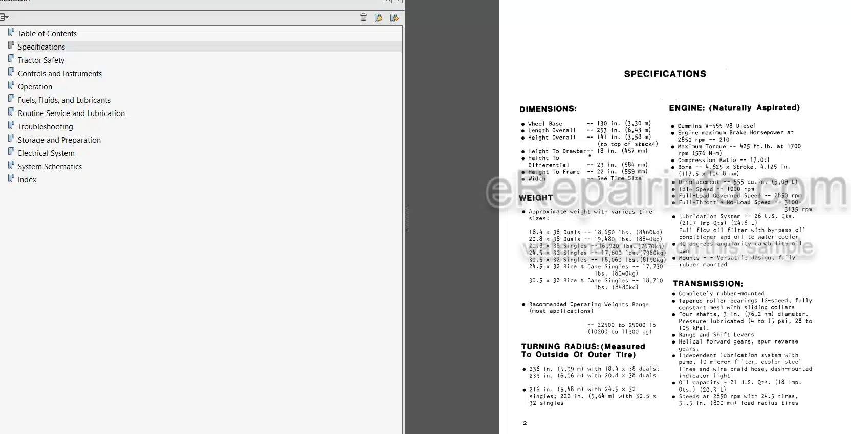 Photo 3 - Versatile 700 Series 2 Operators Manual Tractor 42070011
