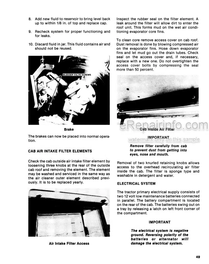 Photo 7 - Versatile 835 855 875 Operators Manual Tractor