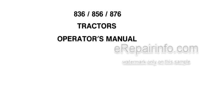 Photo 5 - Versatile 836 856 876 Operators Manual Tractor 42083632