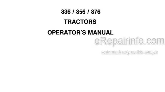 Photo 5 - Versatile 836 856 876 Operators Manual Tractor 42083632