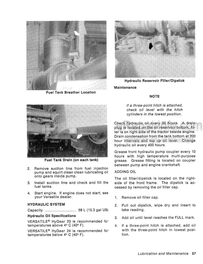 Photo 1 - Versatile 836 856 876 Operators Manual Tractor 42083632