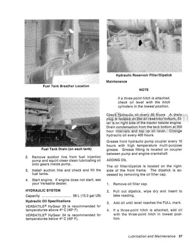 Photo 2 - Versatile 836 856 876 Operators Manual Tractor 42083632