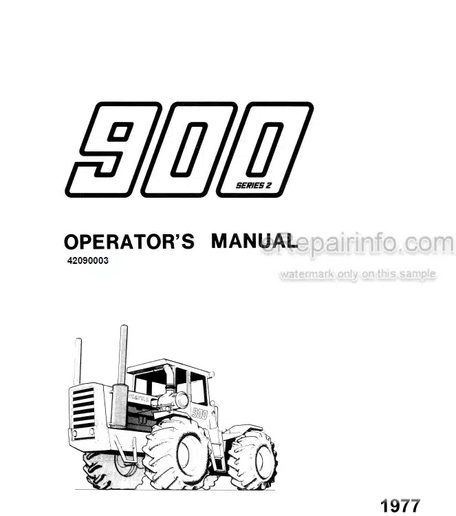 Photo 4 - Versatile 900 Series 2 Operators Manual 4-WD Tractor