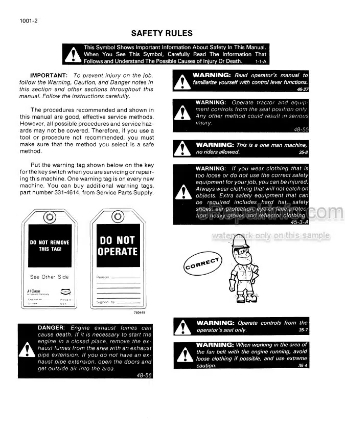 Photo 4 - Case 480F 480FLL Construction King Service Manual Tractor Loader Backhoe 8-98902