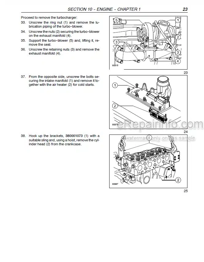 Photo 8 - Case 125B Repair Manual Crawler Excavator 8-74350