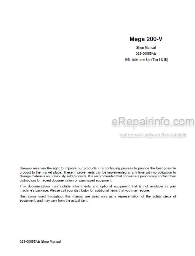 Photo 4 - Daewoo Mega 200-V Shop Manual Wheel Loader 023-00055AE