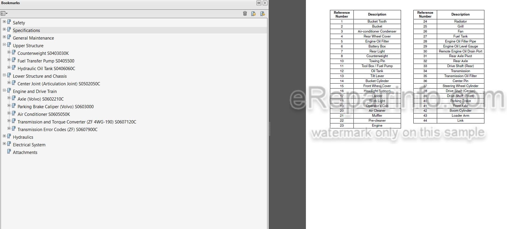Photo 4 - Daewoo Mega 250-V Shop Manual Wheel Loader 023-00050AE