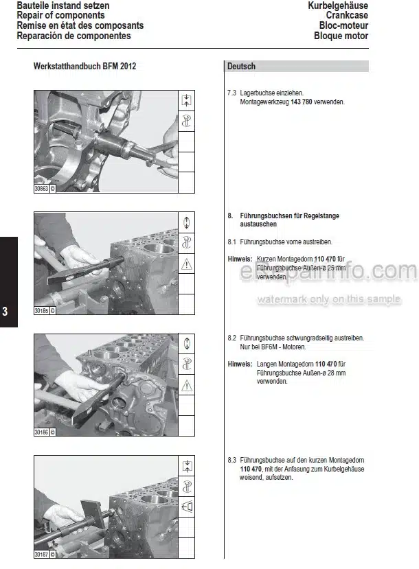 Photo 8 - Deutz 2012 Workshop Manual Engine 03120361