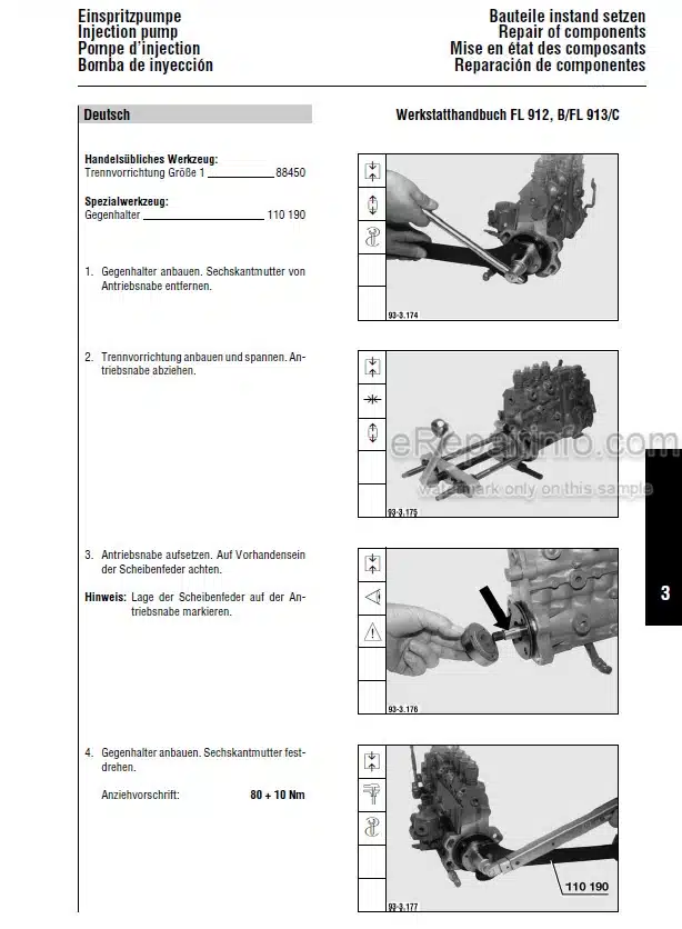 Photo 12 - Deutz 912 913 Workshop Manual Engine 02979763