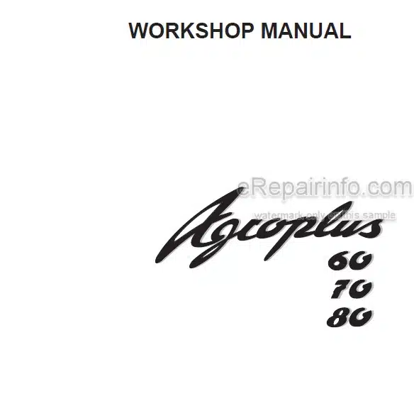 Photo 5 - Deutz Fahr Agroplus 60 70 80 Workshop Manual Tractor 307.1064.3.6