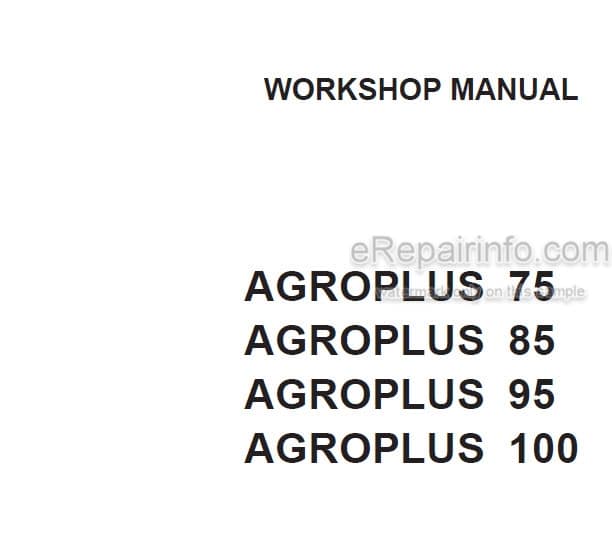 Photo 5 - Deutz Fahr Agroplus 75 85 95 100 Workshop Manual Tractor 307.1063.3.6
