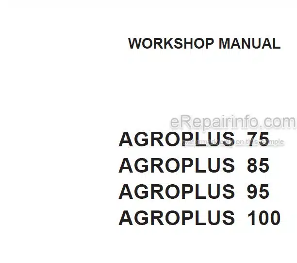 Photo 5 - Deutz Fahr Agroplus 75 85 95 100 Workshop Manual Tractor 307.1063.3.6