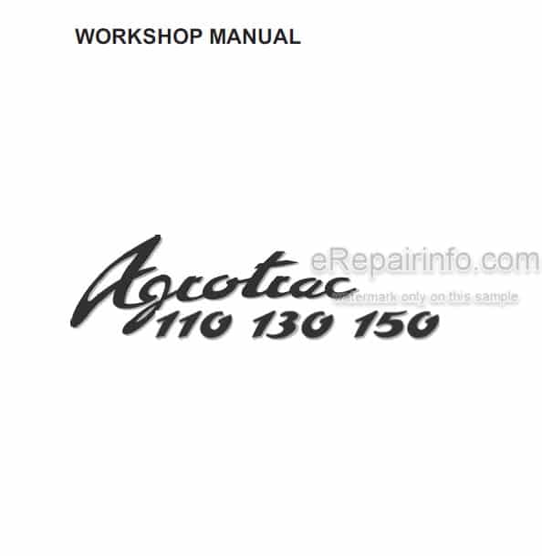Photo 4 - Deutz Fahr Agrotrack 110 130 150 Workshop Manual Tractor 307.1123.3.6