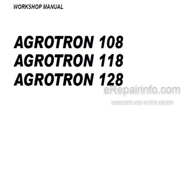 Photo 4 - Deutz Fahr Agrotron 108 118 128 Workshop Manual Tractor 307.1116.3.6