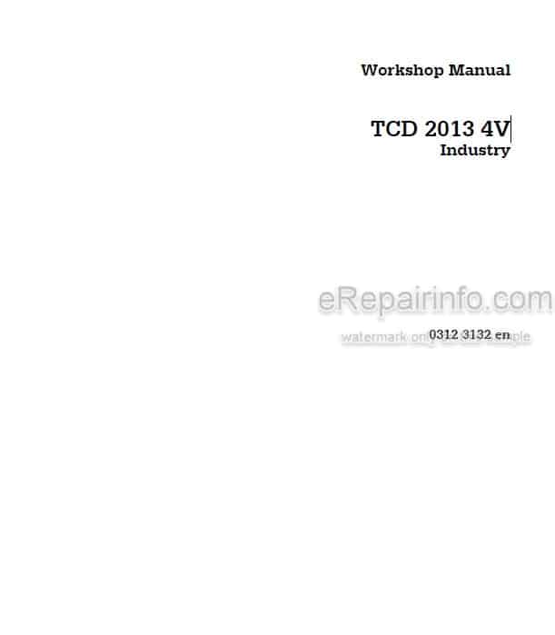 Photo 4 - Deutz TCD 2013 4V Industry Workshop Manual Engine 03123132