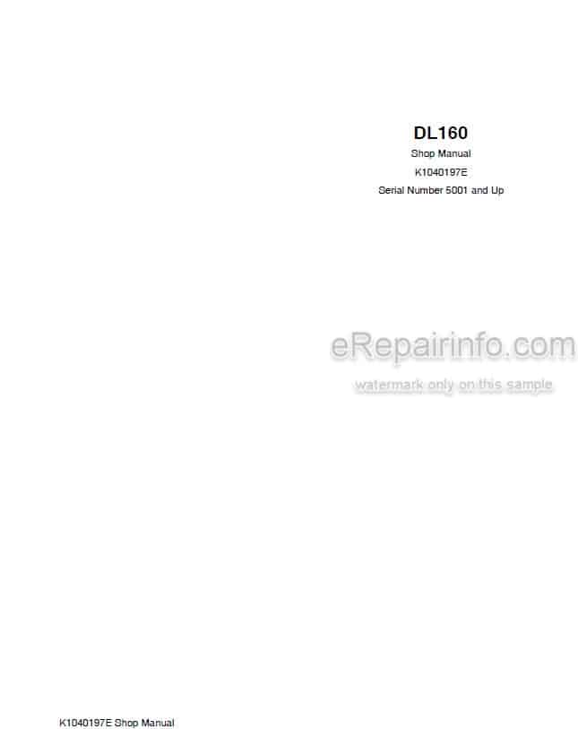 Photo 5 - Doosan DL160 Shop Manual Wheel Loader K1040197E