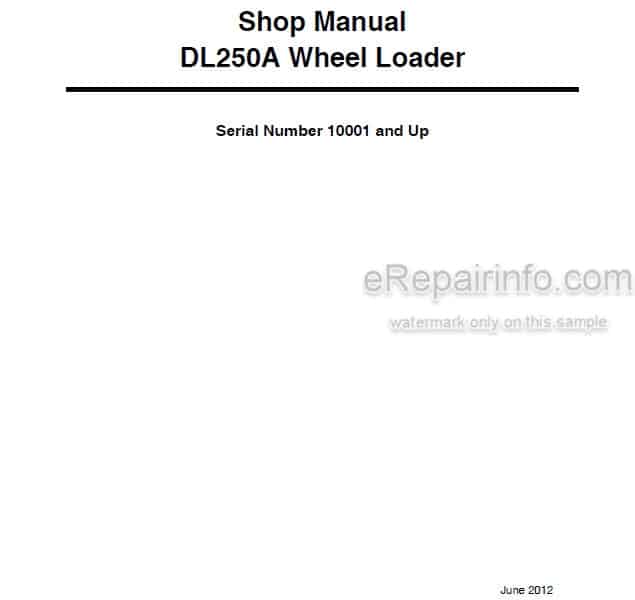Photo 4 - Doosan DL250A Shop Manual Wheel Loader 950106-00788E