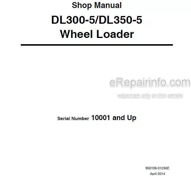Photo 5 - Doosan DL300-5 DL350-5 Shop Manual Wheel Loader 950106-01256E