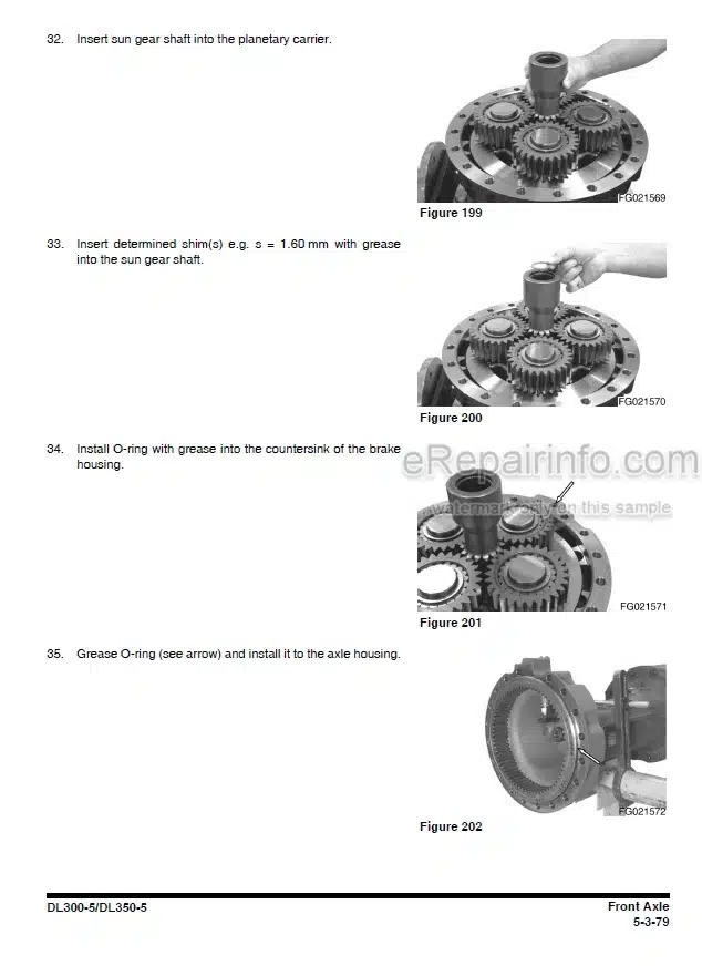 Photo 2 - Doosan DL300-5 DL350-5 Shop Manual Wheel Loader 950106-01256E