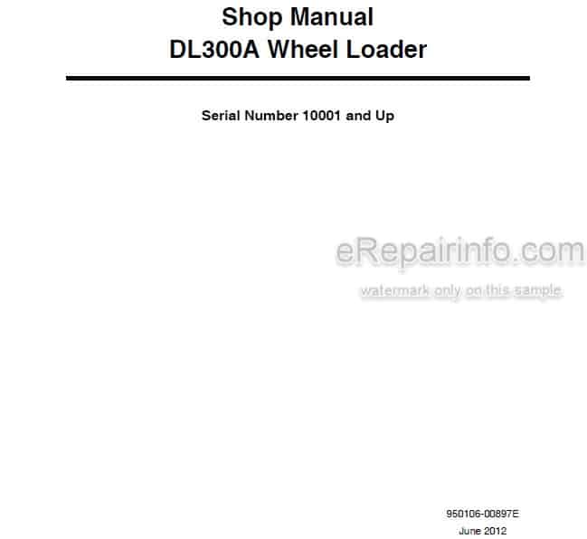 Photo 4 - Doosan DL300A Shop Manual Wheel Loader 950106-00897E