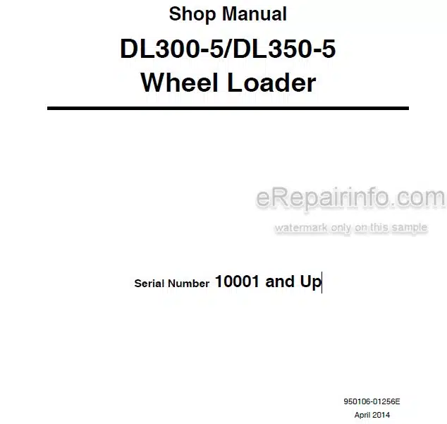 Photo 5 - Doosan DL350-5 DL350-5 Shop Manual Wheel Loader 950106-01256E